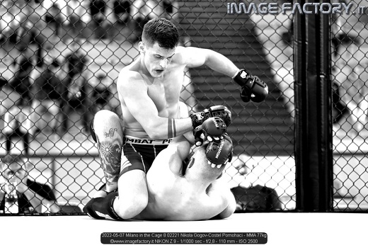 2022-05-07 Milano in the Cage 8 02221 Nikola Gogov-Costel Pomohaci - MMA 77kg